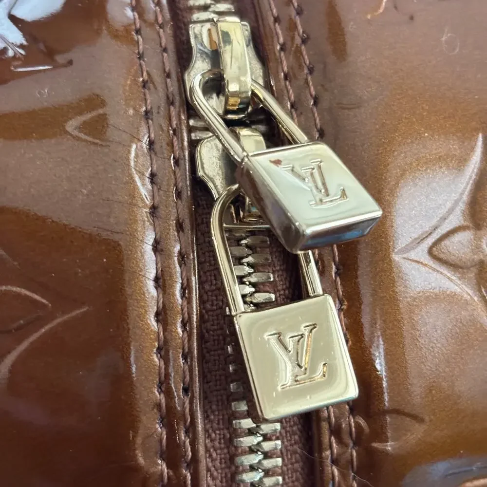 Authentic Louis Vuitton Handbag Tompkins Square Bronze Monogram Vernis Vintage